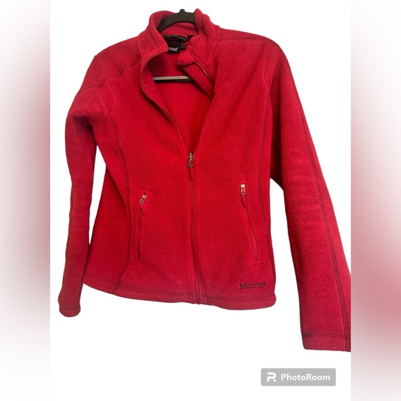 Women's Marmot Fleece zip up - Red - Size Small - Picture 2 of 2